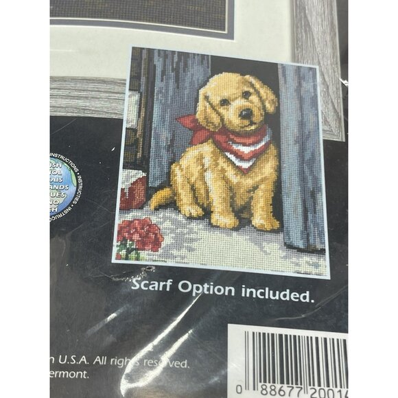 Dimensions Patient Puppy Needlepoint Kit Golden Retriever Puppy Maday 20014 NIP - Picture 5 of 10